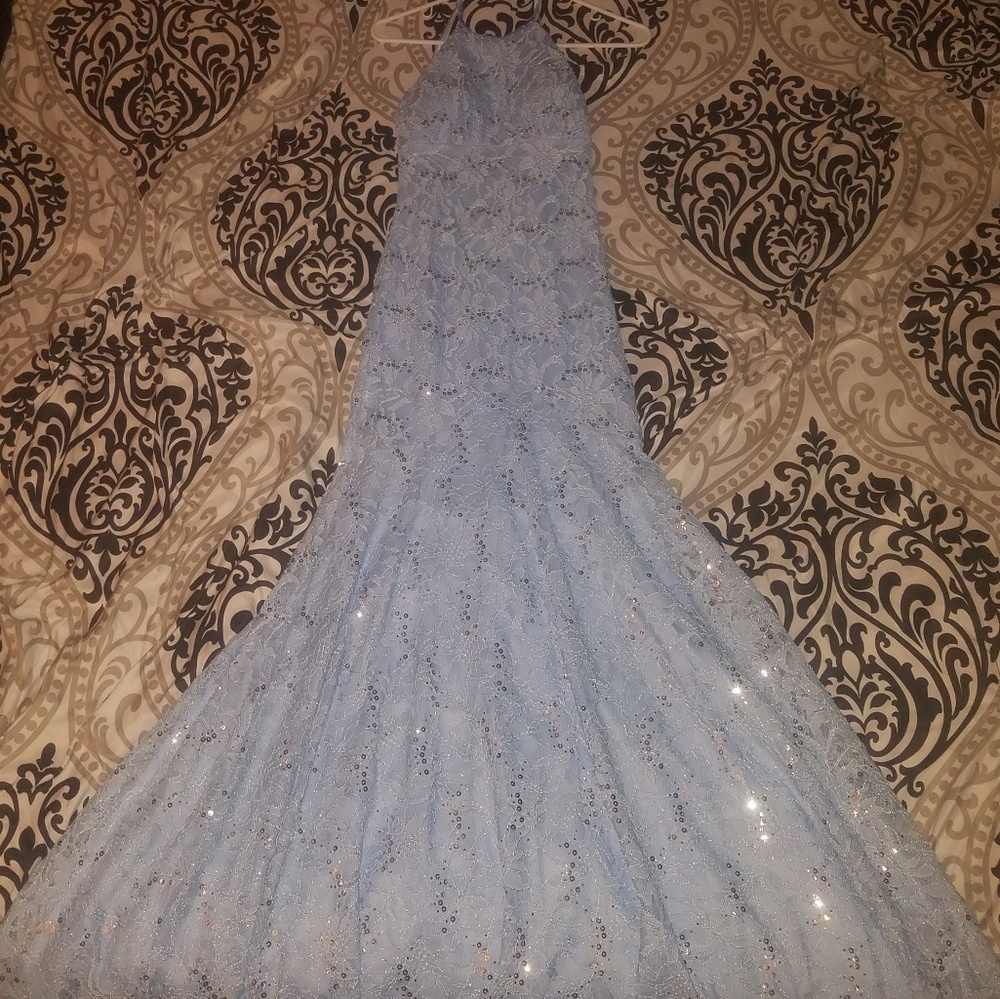Baby blue prom Dress